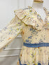Ladies Vintage Frill Layered V-Neck Long Sleeves Sundress